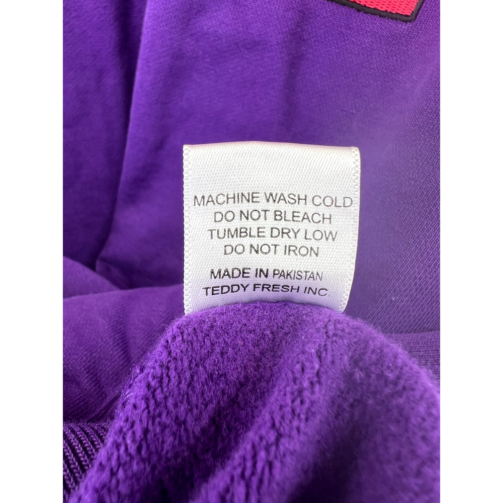 Teddy Fresh Sweater Mens Medium Hoodie Colorblock Purple Yellow Pink Casual READ - Picture 10 of 14